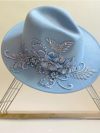 Embroidered three-dimensional flower fedora hat Women's jazz top hat Spring and autumn panama church fashion elegant wedding Hat