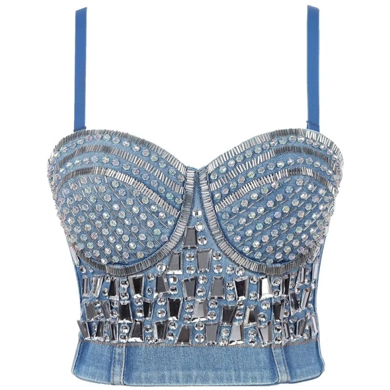 Fashion y2k Tank Top Women Shaper Blusa Stage Push Up Bra Ladies Crop Tops Sexy Halter Shirt Woman Clothes Bralette Corset Camis - Image 9
