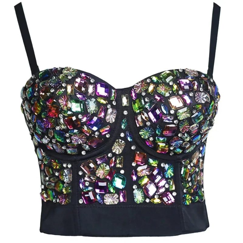Fashion y2k Tank Top Women Shaper Blusa Stage Push Up Bra Ladies Crop Tops Sexy Halter Shirt Woman Clothes Bralette Corset Camis - Image 21