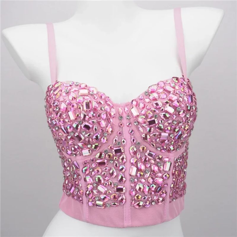 Fashion y2k Tank Top Women Shaper Blusa Stage Push Up Bra Ladies Crop Tops Sexy Halter Shirt Woman Clothes Bralette Corset Camis - Image 30