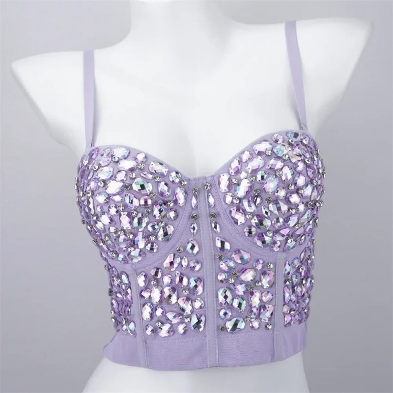 Fashion y2k Tank Top Women Shaper Blusa Stage Push Up Bra Ladies Crop Tops Sexy Halter Shirt Woman Clothes Bralette Corset Camis - Image 31