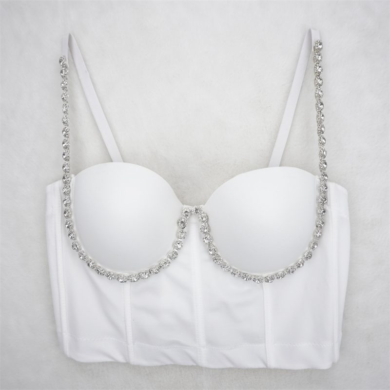 Quality Pearl Tank Tops Rhinestone Women Crop Top Club Clothes Streetwear Y2K Corset Woman Shaper Camis Fashion Feamale Clothing - Image 39