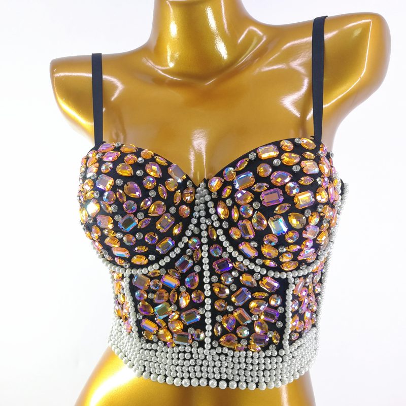 Quality Pearl Tank Tops Rhinestone Women Crop Top Club Clothes Streetwear Y2K Corset Woman Shaper Camis Fashion Feamale Clothing - Image 62