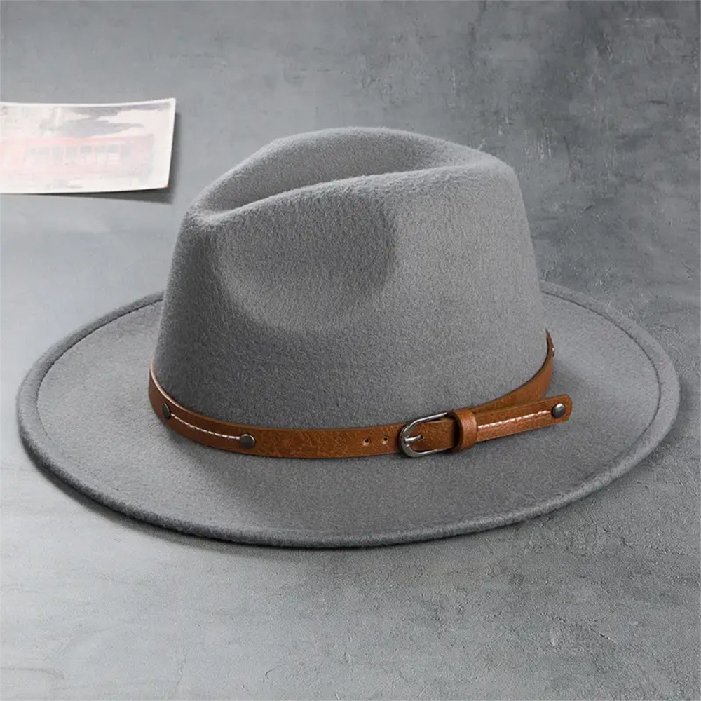 NEWWool Fedora Hat For Women Men Winter Autumn Fashion Church Jazz Hats Viking British Flat Brim Felt Hat Outdoor Casual Fedoras - Image 12