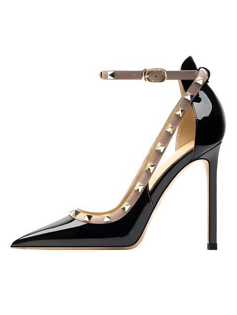 2024 new women's shoes daily banquet ultra-thin high heels 12 cm shallow mouth solid color birthday wedding patent leather pumps