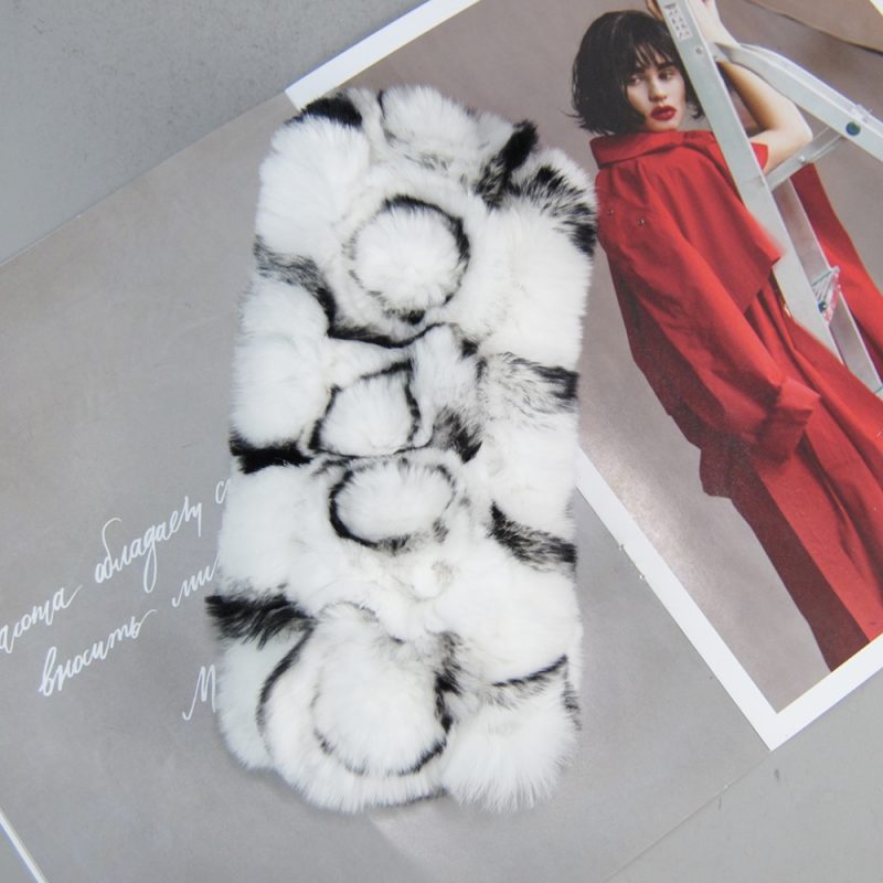 Fashion Lady Winter Natural Real Rex Rabbit Fur Hat Scarf High Quality Women Knit 100% Genuine Fur Hat Muffler Sets Girl Fur Cap - Image 28
