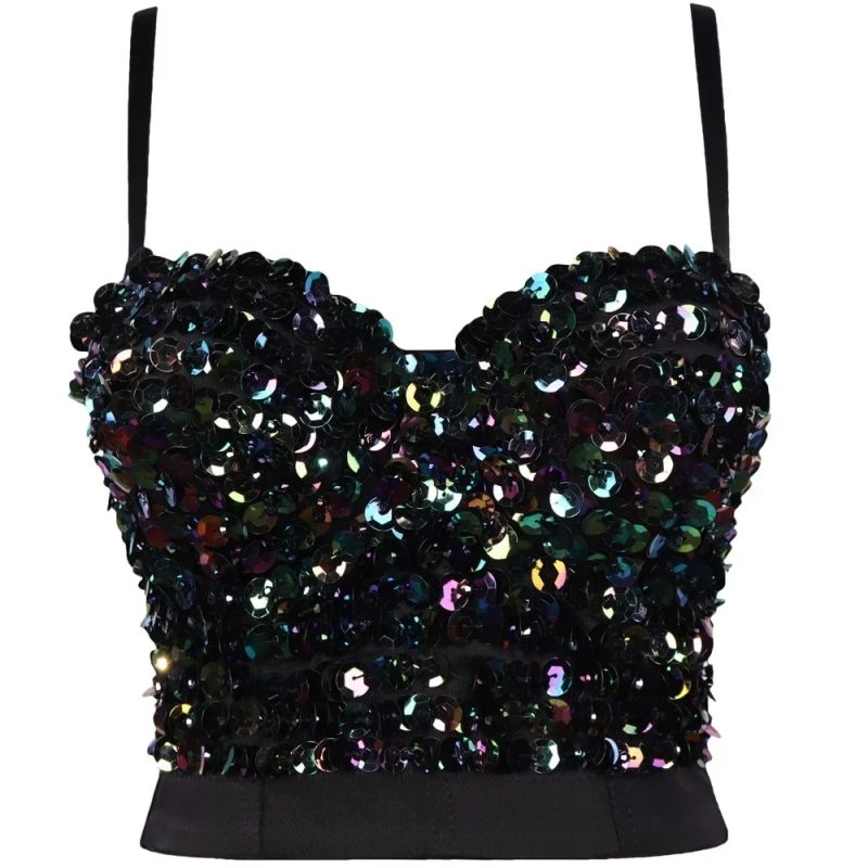Summer High End Tops Women Corset Luxury Bling Diamond Sequined y2k Tank Woman Clothes Quality Push Up Bustier Ladies Crop Top - Image 34