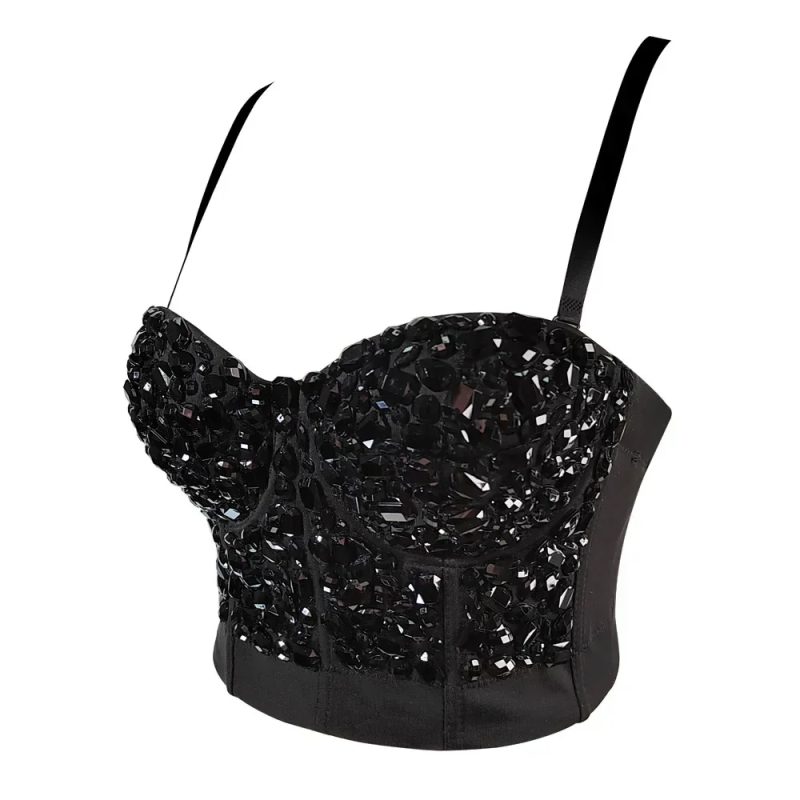 Summer High End Tops Women Corset Luxury Bling Diamond Sequined y2k Tank Woman Clothes Quality Push Up Bustier Ladies Crop Top - Image 49