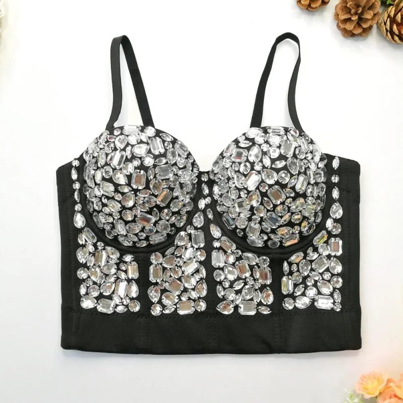 Summer High End Tops Women Corset Luxury Bling Diamond Sequined y2k Tank Woman Clothes Quality Push Up Bustier Ladies Crop Top - Image 50