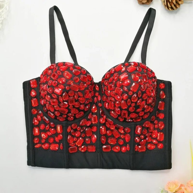 Summer High End Tops Women Corset Luxury Bling Diamond Sequined y2k Tank Woman Clothes Quality Push Up Bustier Ladies Crop Top - Image 52