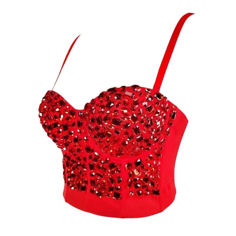 Summer High End Tops Women Corset Luxury Bling Diamond Sequined y2k Tank Woman Clothes Quality Push Up Bustier Ladies Crop Top - Image 53