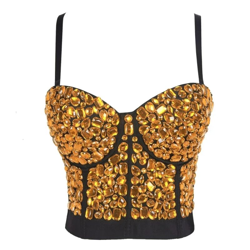 Summer High End Tops Women Corset Luxury Bling Diamond Sequined y2k Tank Woman Clothes Quality Push Up Bustier Ladies Crop Top - Image 54