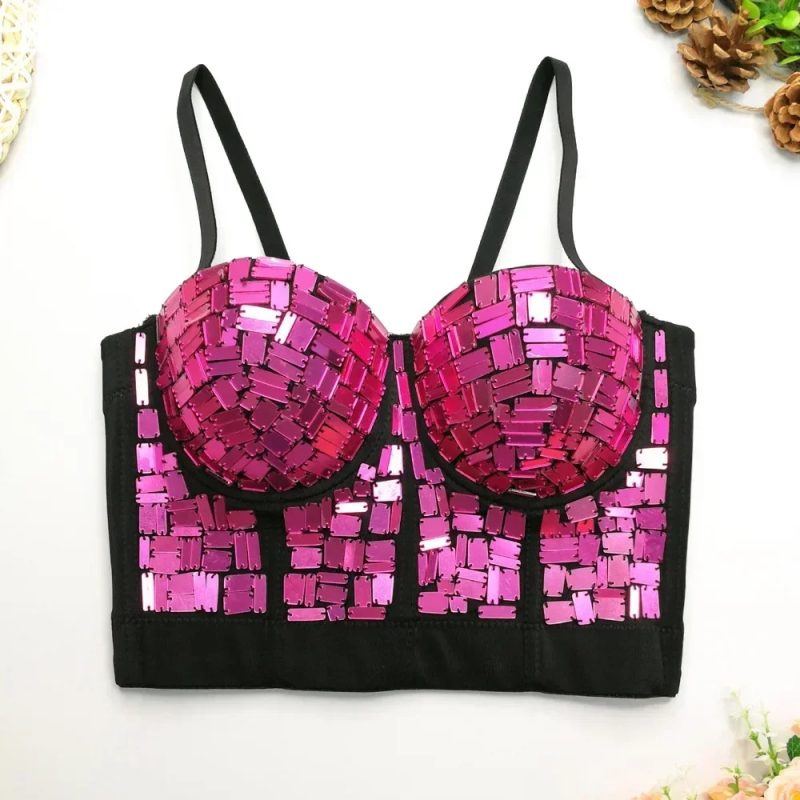 Summer High End Tops Women Corset Luxury Bling Diamond Sequined y2k Tank Woman Clothes Quality Push Up Bustier Ladies Crop Top - Image 57