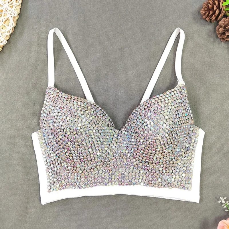 Summer High End Tops Women Corset Luxury Bling Diamond Sequined y2k Tank Woman Clothes Quality Push Up Bustier Ladies Crop Top - Image 58