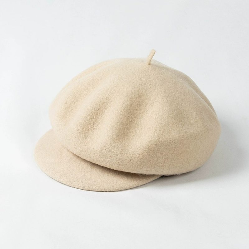 New Winter Britain Elegance 100% Wool Berets Women Fashion Pumpkin Fedoras Hat Ladies Leisure Painter Hat Female Festival Gift - Image 8