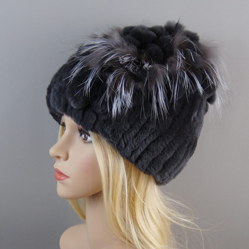 New Luxury Women Fur Hat For Winter Handmade Natural Rex Rabbit Fox Fur Cap Russian Female Fur Headgear Brand Warm Beanies Cap - Image 20
