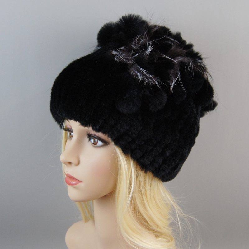 New Luxury Women Fur Hat For Winter Handmade Natural Rex Rabbit Fox Fur Cap Russian Female Fur Headgear Brand Warm Beanies Cap - Image 32