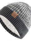 New Unisex Two-Tone Winter Hats Add Fur Lined Men And Women Fashion Warm Beanie Cap Casual Winter Knitted Hats