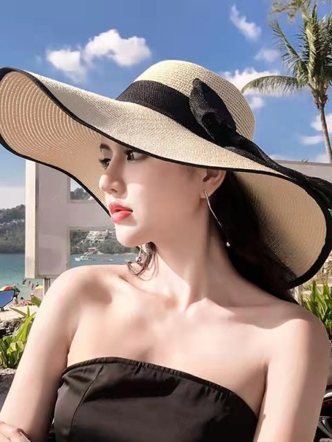 Women Hat Foldable Summer Straw Hat For Beach Travel Visors Female Face Protection UV Cut Bucket Cap Girl Sun Panama Wholesale