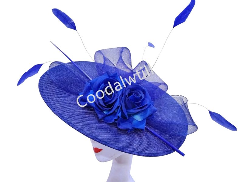 Big Flower Church Fascinator Hat Women Wedding Flower Headpiece Ladies Church Party Chapeau Cap Feather Fascinator Derby Hats - Image 12