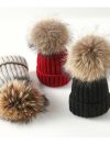 Winter Brand Female Fur Pom Poms hat Winter Hat For Women Girl 's Hat Knitted Beanies Cap Hat Thick Women Skullies Beanies