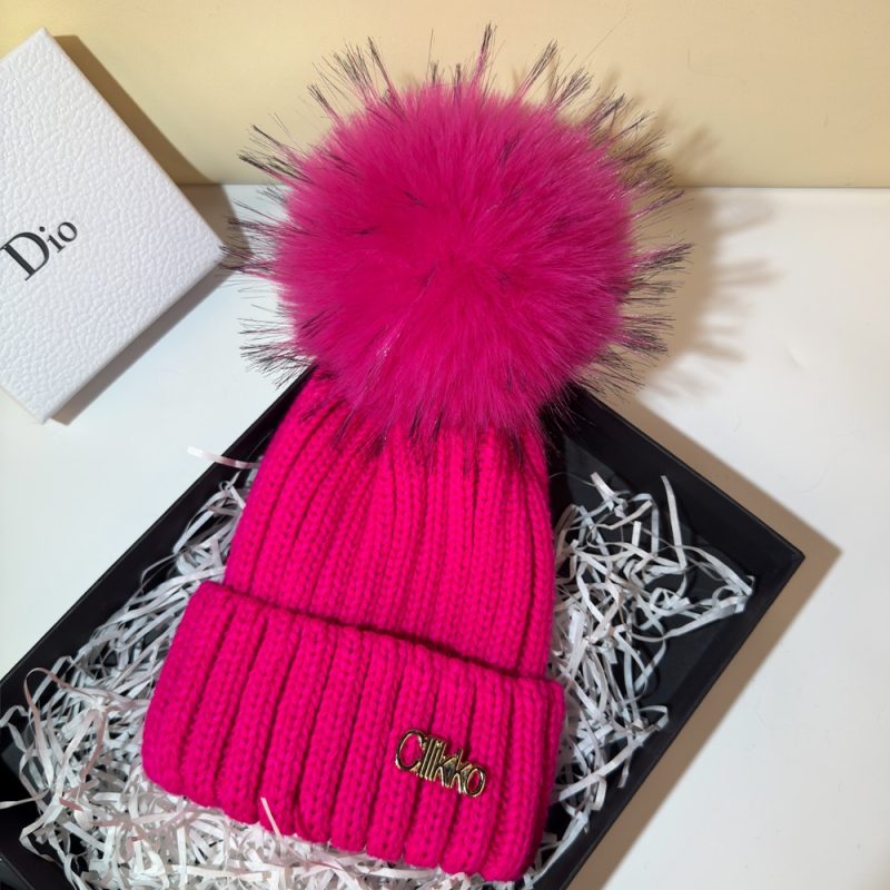 Winter Brand Female Fur Pom Poms hat Winter Hat For Women Girl 's Hat Knitted Beanies Cap Hat Thick Women Skullies Beanies - Image 25