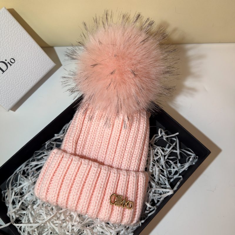 Winter Brand Female Fur Pom Poms hat Winter Hat For Women Girl 's Hat Knitted Beanies Cap Hat Thick Women Skullies Beanies - Image 22