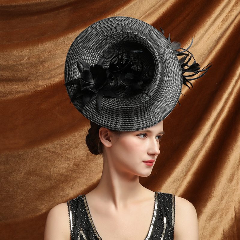 Christmas Sinamay Fascinator Perfect Wedding Hat Unique Derby Party Hat Fashion Church Hats Bride Headband Fascinators for Women - Image 3
