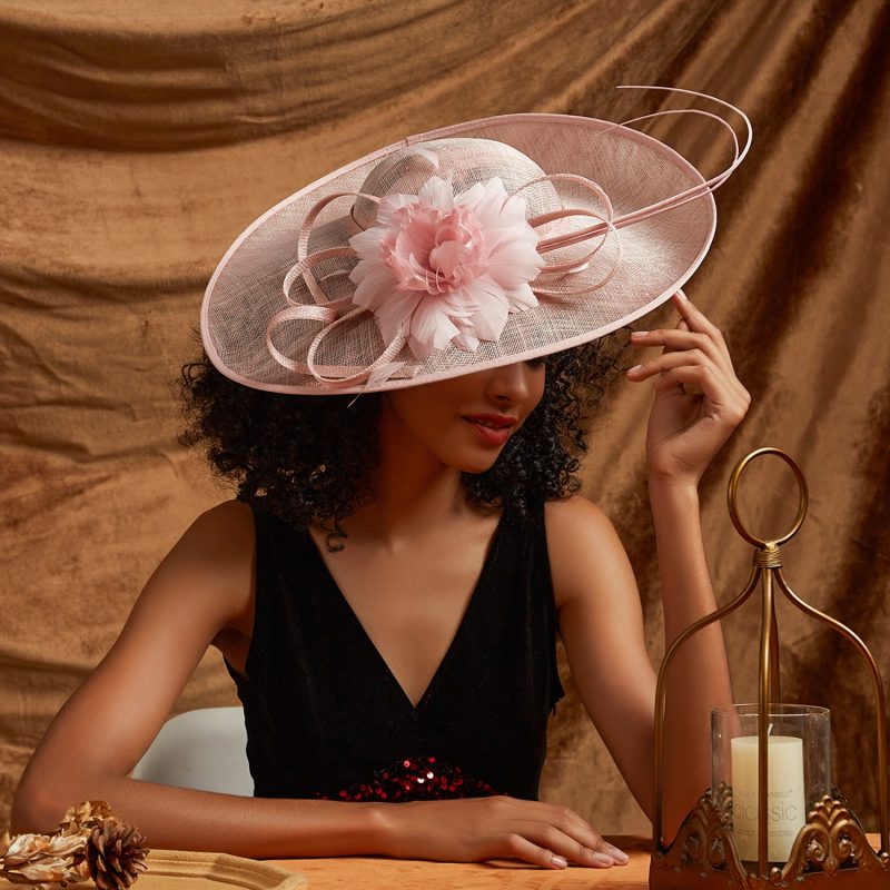 Christmas Sinamay Fascinator Perfect Wedding Hat Unique Derby Party Hat Fashion Church Hats Bride Headband Fascinators for Women - Image 4