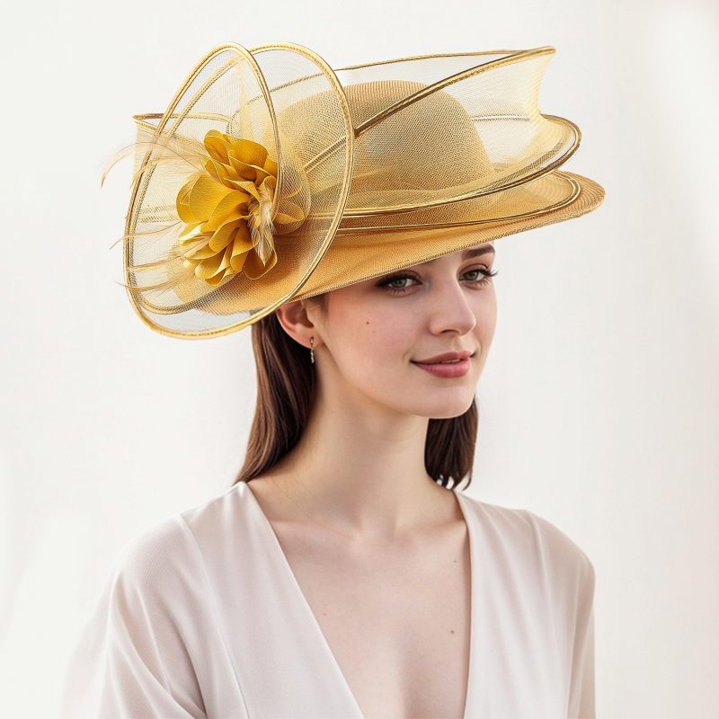 Christmas Sinamay Fascinator Perfect Wedding Hat Unique Derby Party Hat Fashion Church Hats Bride Headband Fascinators for Women - Image 6