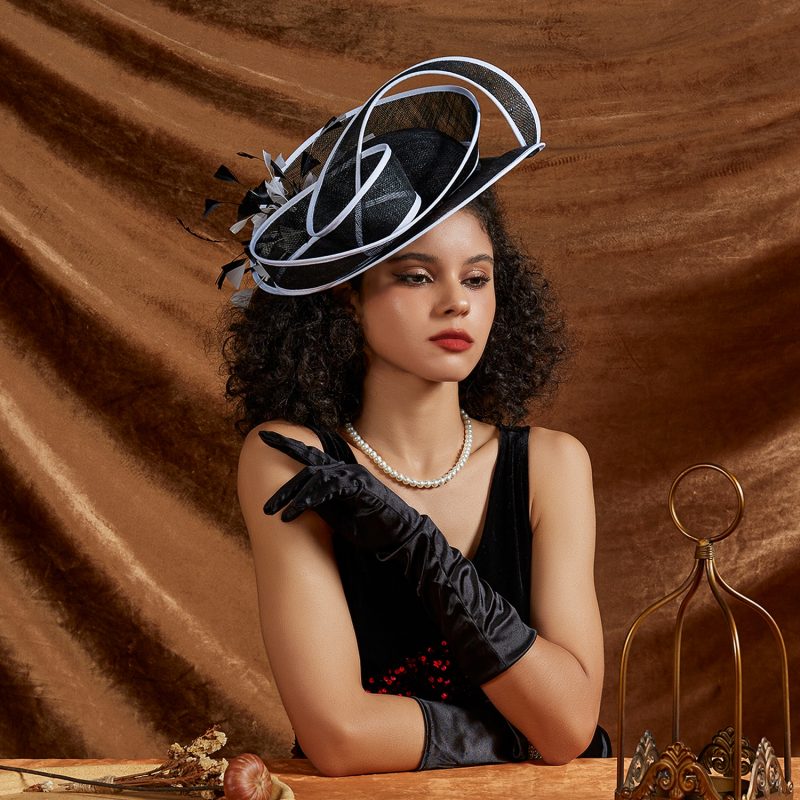 Christmas Sinamay Fascinator Perfect Wedding Hat Unique Derby Party Hat Fashion Church Hats Bride Headband Fascinators for Women - Image 9