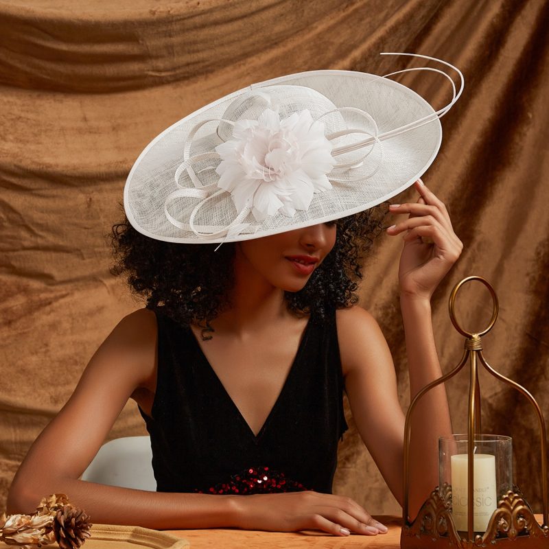 Christmas Sinamay Fascinator Perfect Wedding Hat Unique Derby Party Hat Fashion Church Hats Bride Headband Fascinators for Women - Image 24