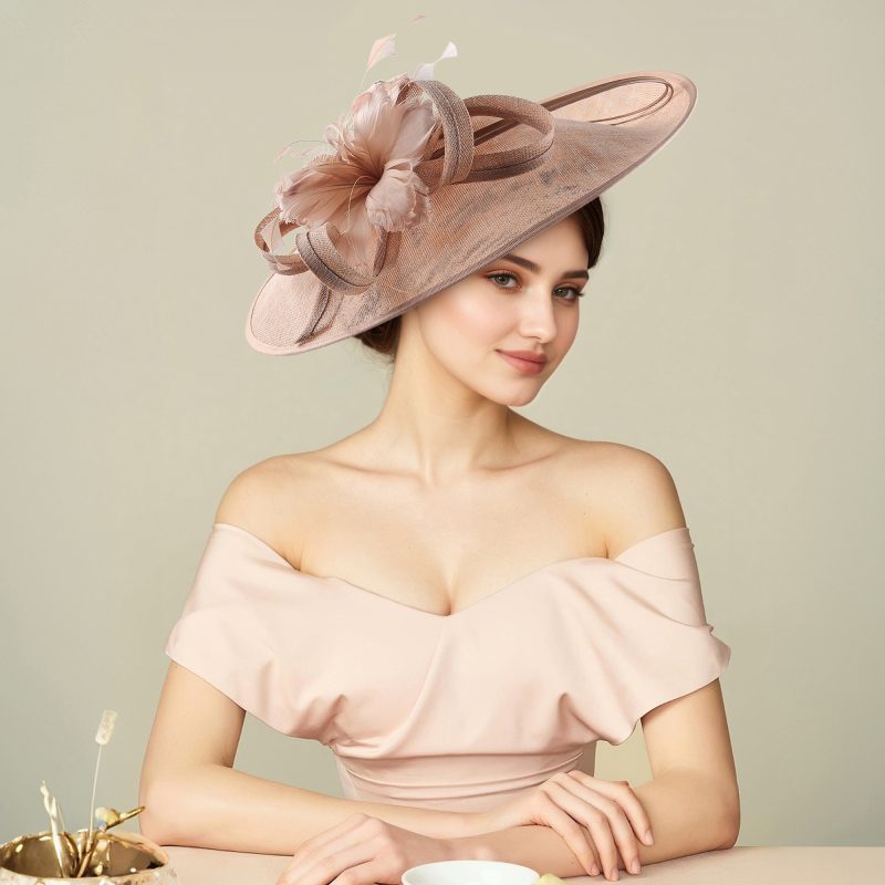 Christmas Sinamay Fascinator Perfect Wedding Hat Unique Derby Party Hat Fashion Church Hats Bride Headband Fascinators for Women - Image 37