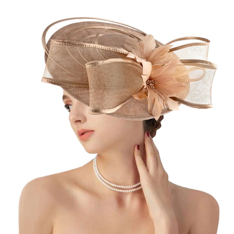 Christmas Sinamay Fascinator Perfect Wedding Hat Unique Derby Party Hat Fashion Church Hats Bride Headband Fascinators for Women - Image 42