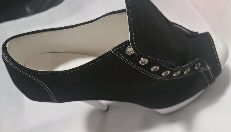 8-9 inches, sexy ankle boots, women's high heels, 20-23cm canvas upper pole dance, banquet show boots - Image 4