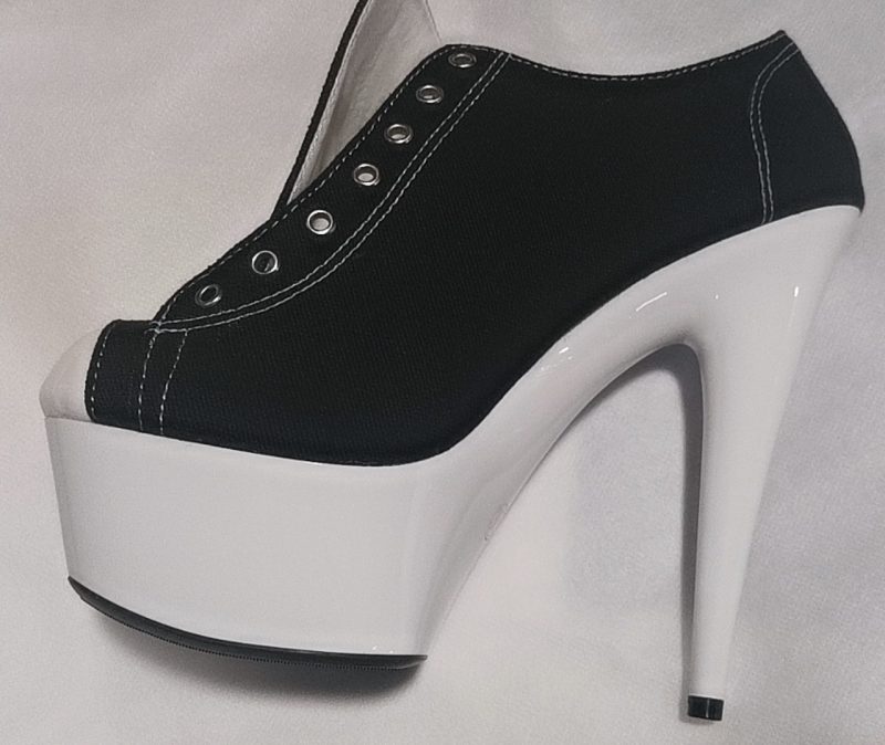 8-9 inches, sexy ankle boots, women's high heels, 20-23cm canvas upper pole dance, banquet show boots - Image 5