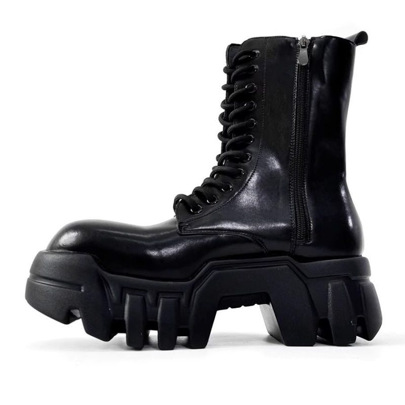 2025 Tooling High Top Men's and Women's Platform Tank Long Tube Tide Big Head Inner Heightening Locomotive Bulldozer Boots - Image 5