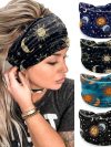 Bohemia Print Wide Headbands New Vintage Elastic Knot Turban Headwrap for Women Girls Soft Print Yoga Bandana Hair Accessories