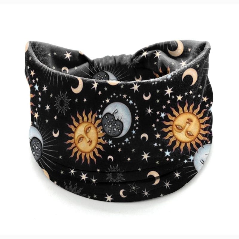 Bohemia Print Wide Headbands New Vintage Elastic Knot Turban Headwrap for Women Girls Soft Print Yoga Bandana Hair Accessories - Image 9