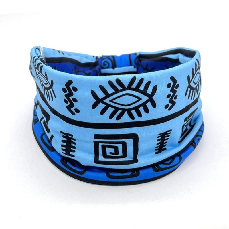 Bohemia Print Wide Headbands New Vintage Elastic Knot Turban Headwrap for Women Girls Soft Print Yoga Bandana Hair Accessories - Image 12