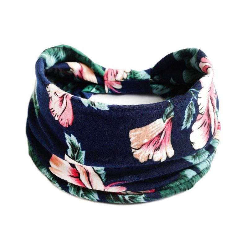 Bohemia Print Wide Headbands New Vintage Elastic Knot Turban Headwrap for Women Girls Soft Print Yoga Bandana Hair Accessories - Image 14