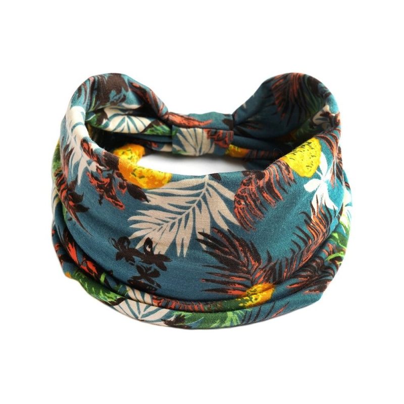Bohemia Print Wide Headbands New Vintage Elastic Knot Turban Headwrap for Women Girls Soft Print Yoga Bandana Hair Accessories - Image 16