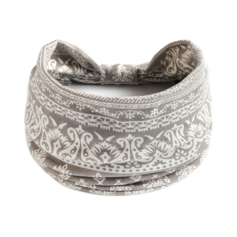 Bohemia Print Wide Headbands New Vintage Elastic Knot Turban Headwrap for Women Girls Soft Print Yoga Bandana Hair Accessories - Image 20