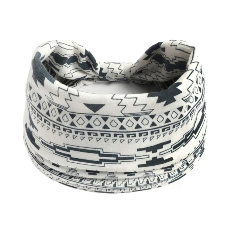 Bohemia Print Wide Headbands New Vintage Elastic Knot Turban Headwrap for Women Girls Soft Print Yoga Bandana Hair Accessories - Image 22