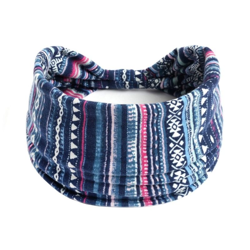 Bohemia Print Wide Headbands New Vintage Elastic Knot Turban Headwrap for Women Girls Soft Print Yoga Bandana Hair Accessories - Image 26