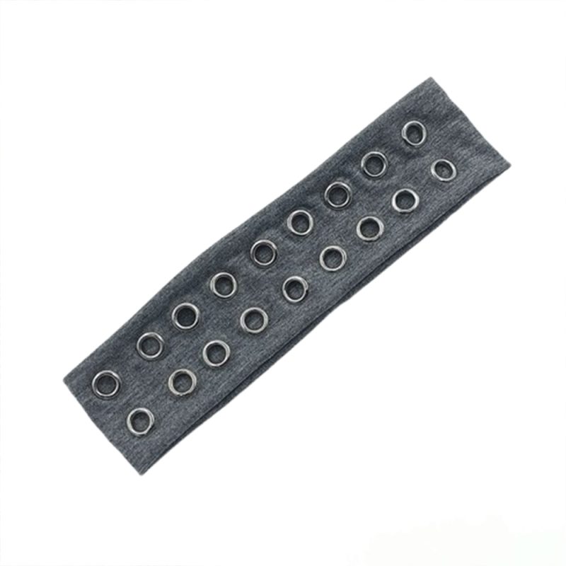 Punk Girl Hollowed Out Eyelets Wide Elastic Headband Stretchy Metal Rock Steampunk for Sports Headbands Hair Accessories - Image 16