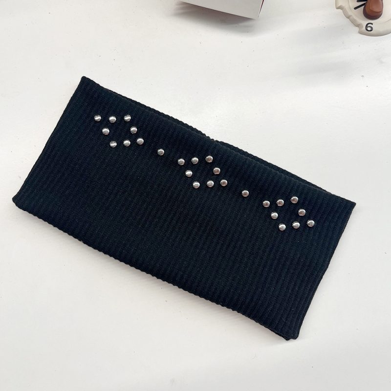 Punk Girl Hollowed Out Eyelets Wide Elastic Headband Stretchy Metal Rock Steampunk for Sports Headbands Hair Accessories - Image 18