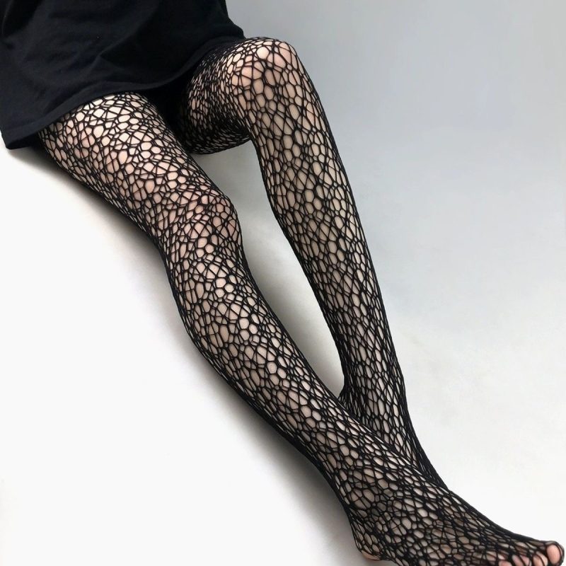 Fashion Sexy Women Pantyhose Tights Sexy Mesh Fishnet Pantyhose Nylon Irregularity leggings Stocking Female Conjoined Socks - Image 2
