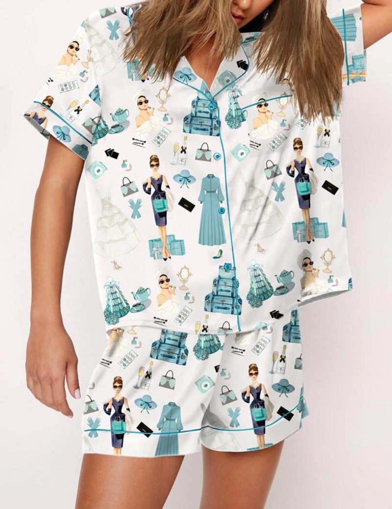 Y2k Bow Boots Print Satin Pajamas Short Set For Valentine's Day Satin Silk Pjs Sleepwear Loungewear Lounge Set for Women - Image 6