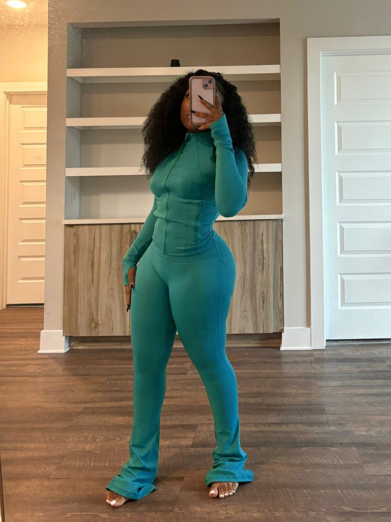 Fall Women Sport Loungewear Sexy Tight Long Sleeve Flared Pants Two Piece Set Active Gym 2 Piece Matching Sets Tracksuit Outfits - Image 3